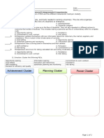 Achievement Cluster Planning Cluster Power Cluster: Page 1 of 1