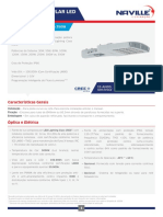 LUMINÁRIA MODULAR LED Iluminação Pública LED EXL1006. Características Gerais. Óptica e Elétrica. 30W À 350W 15 ANOS 5 ANOS ATÉ 75% ECO