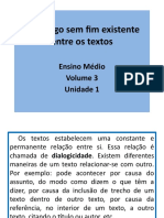 Unidade 10 O Diálogo Sem Fim Existente Entre Os Textos