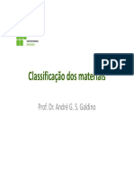 CM - Aula 01 - Classificação Dos Materiais PDF