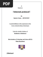 "Internet Protocol": A Report On