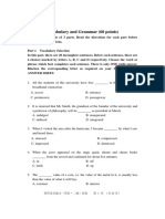 Section 1: Vocabulary and Grammar (60 Points)