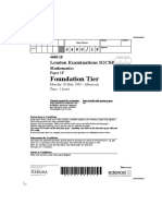 Foundation Tier: London Examinations IGCSE