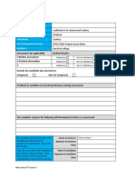 Assessment Record: Student Name Course Course Code Class/Group Unit of Competency /cluster Rto/Srto