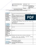 Instructional Planning: I. Objectives