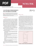 Ncma Tek: Allowable Stress Design of Concrete Masonry TEK 14-7A