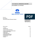 Tata C S: A Financial Analysis Management Accounting: Onsultancy Ervices