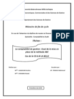 La Comptabilité de Gestion Essai de La Mise en Place de La Méthode ABC