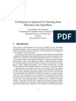 A Pedagogical Approach For Teaching Data Structures and Algorithms