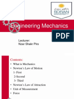 Engineering Mechanics: Lecturer: Nzar Shakr Piro