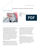 Paper 1 - Politicians, Publicly-Released Audits of Corruption, and Electoral Outcomes in Brazil