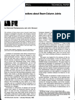 Consideration of Questions About Beam-Column Joints: Aci Structural Journal Technical Paper