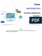 Matemática: Estudios Generales Semestre I