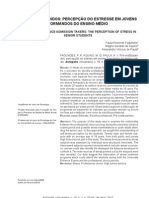 Pré-Vestibulandos - Percepção Do Estresse em Jovens Formandos Do Ensino Médio (Fagundes, Aquino & Paula, 2010)