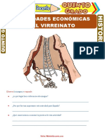 Actividades Económicas Del Virreinato para Quinto Grado de Primaria