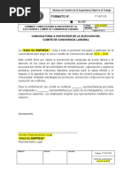 FT-SST-016 Formato Convocatoria A Participar de La Elección de Comité de Convivencia Laboral