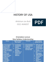 History of Usa: Ahtisham Jan Butt 0321 4646037