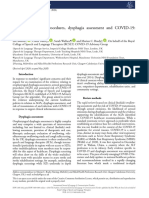 Aerosol Generating Procedures, Dysphagia Assessment and COVID 19 A Rapid Review