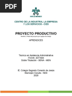 Proyecto Productivo Aprendices 2020