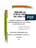 Diagnóstico Financiero A La Empresa Eléctrica Regional Del Sur