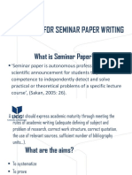 Guidelines For Seminar Paper Writing PDF