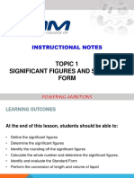 Significant Figures Standard Form