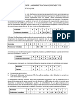 Problemas Metodo de La Ruta Critica CPM