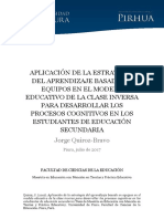 2017 - Quiroz-Bravo - Aplicación de La Estrategia Del Aprendizaje Basado en Equipos en El Modelo de Clase Inversa PDF