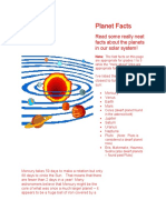 Planet Facts: Read Some Really Neat Facts About The Planets in Our Solar System!