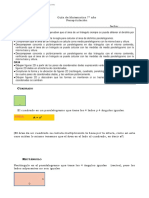 7° Año - Matemática - Guía Recapitulación - Area de Cuadrilateros y Triangulos y Plano Cartesiano