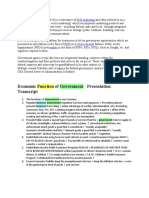 Economic Function of Government - Presentation Transcript: Business-To-Government (B2G) Is A Derivative of