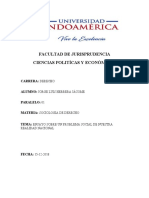 Ensayo Sobre Un Problema Social de Nuestra Realidad Nacional-Sociologia de Derecho