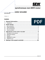 Startup of A Synchronous non-SEW Motor Setting The Motor Encoder