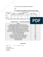 Cálculos para Ocorrência de Tránsito