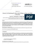 Abrasive Jet Machining For Micro-Hole Drilling On Glass and GFRP Composites