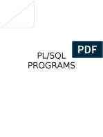 PLSQL Programs