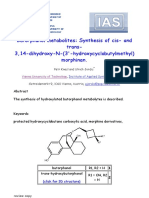 Butorphanol Metabolites - Synthesis of Cis - and Trans - 3,14,-Dihydro-N - (2'-Hydroxycuclobutylmethyl) Morphinan