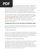 6 Important Tips To Pass The Neuro-Psychiatric Exam: 1. Follow Instructions