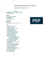 Index To The Mental Manuscripts of W. G. Magnuson