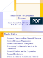 Introduction To Corporate Finance: Michele Vincenti, PH.D, MBA, M.A. (HOS), CIM, Fcsi, Sti, CFP, CMC, C.I.M., F.Cim