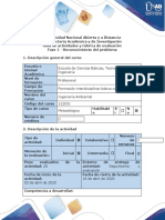 Guía de Actividades y Rúbrica de Evaluación - Fase 1 - Reconocimiento Del Problema