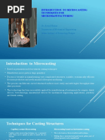 Introduction To Microcasting Techniques For MicroManufacturing