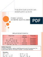 Equivalencias Logicas - Simplificacionn