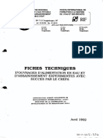 Fiches Techniques: D'Ouvrages D'Alimentation en Eau Et D'Assainissement Experimentes Avec Succes Par Le Crepa