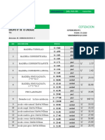 Cotizacion de Madera