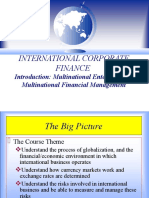 International Corporate Finance: Introduction: Multinational Enterprise and Multinational Financial Management