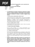 Examen Parcial de Derecho Penal IV Delitos Contra La Administración Pública