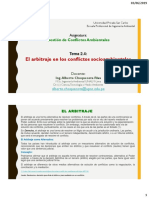 Tema 2.4 (A) El Arbitraje en Los Conflictos Socioambientales