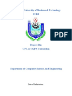 CGPA Calculator Project Report