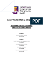 Bio Production Sdn. BHD.: Biodiesel Production by Transesterification